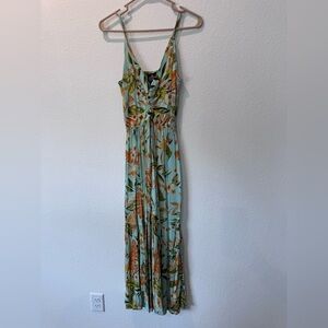 Angie Floral Maxi Dress in Blue